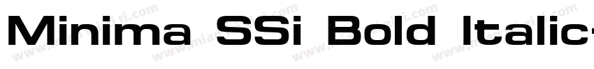 Minima SSi Bold Italic字体转换